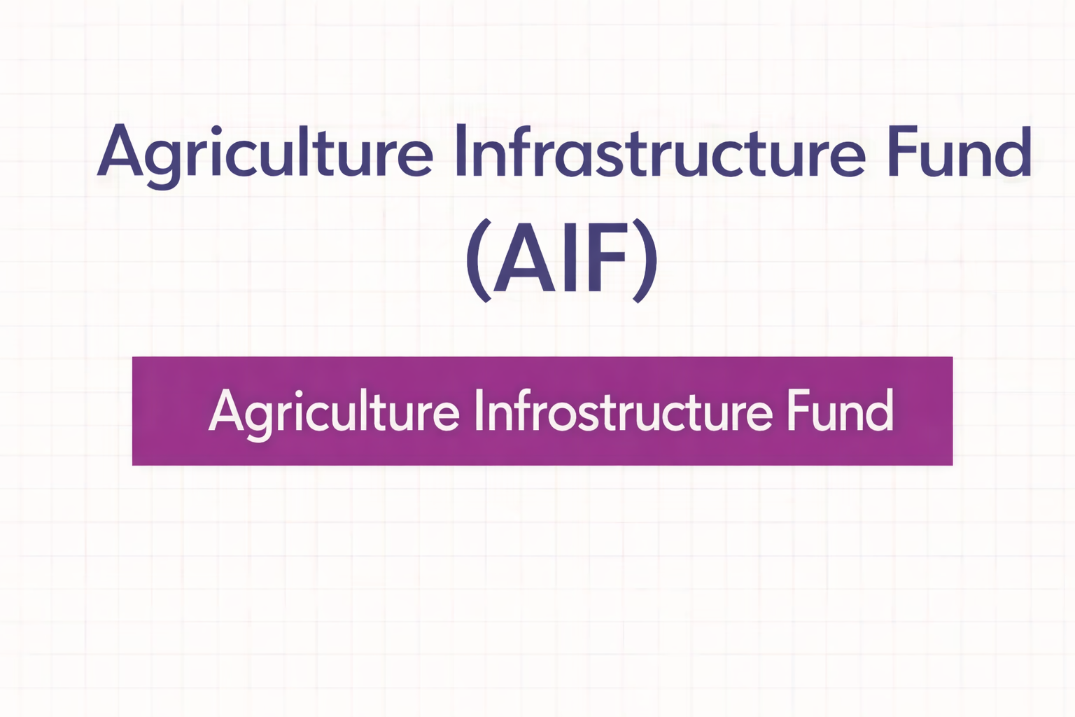 Agriculture Infrastructure Fund (AIF)