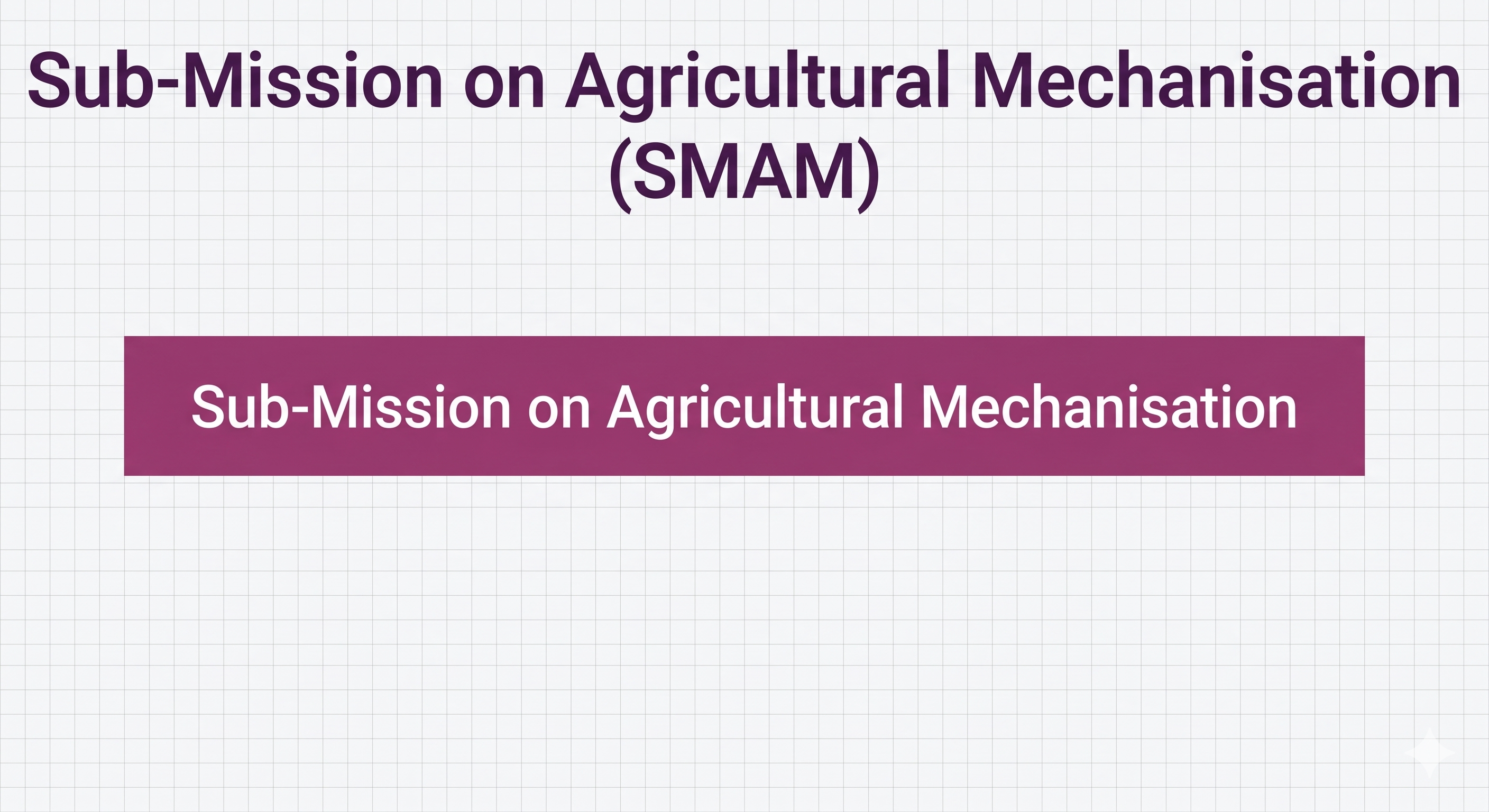 Sub-Mission on Agricultural Mechanisation (SMAM)