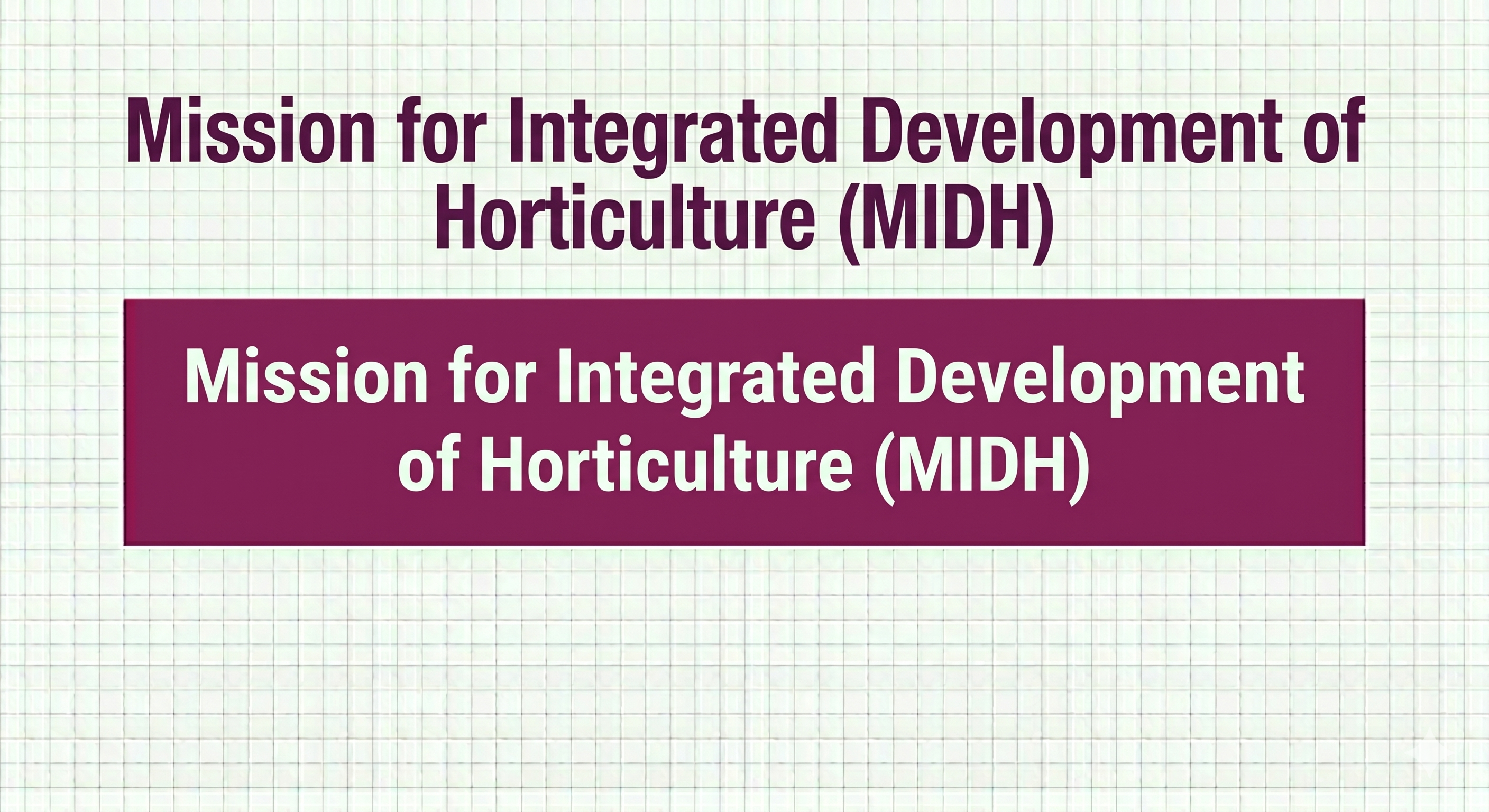Mission for Integrated Development of Horticulture (MIDH)